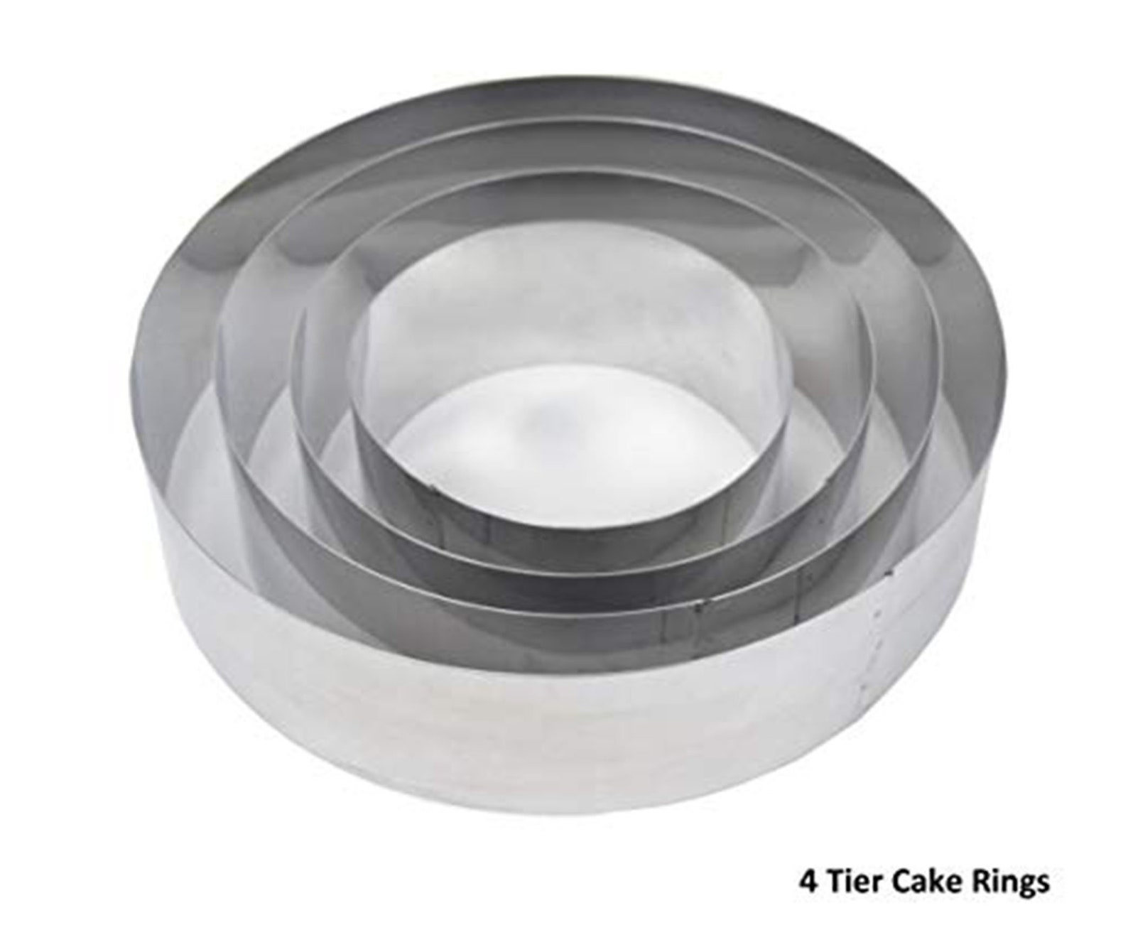 Set of 4 Mousse Cake Baking Rings Cutters Bottomless by EUROTINS Etsy