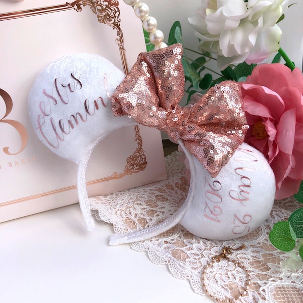 Personalised Bridal mouse ears / hen do / wedding