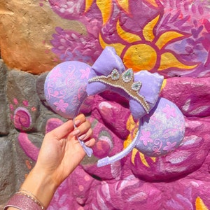 Rapunzel inspired velvet lilac mouse ears