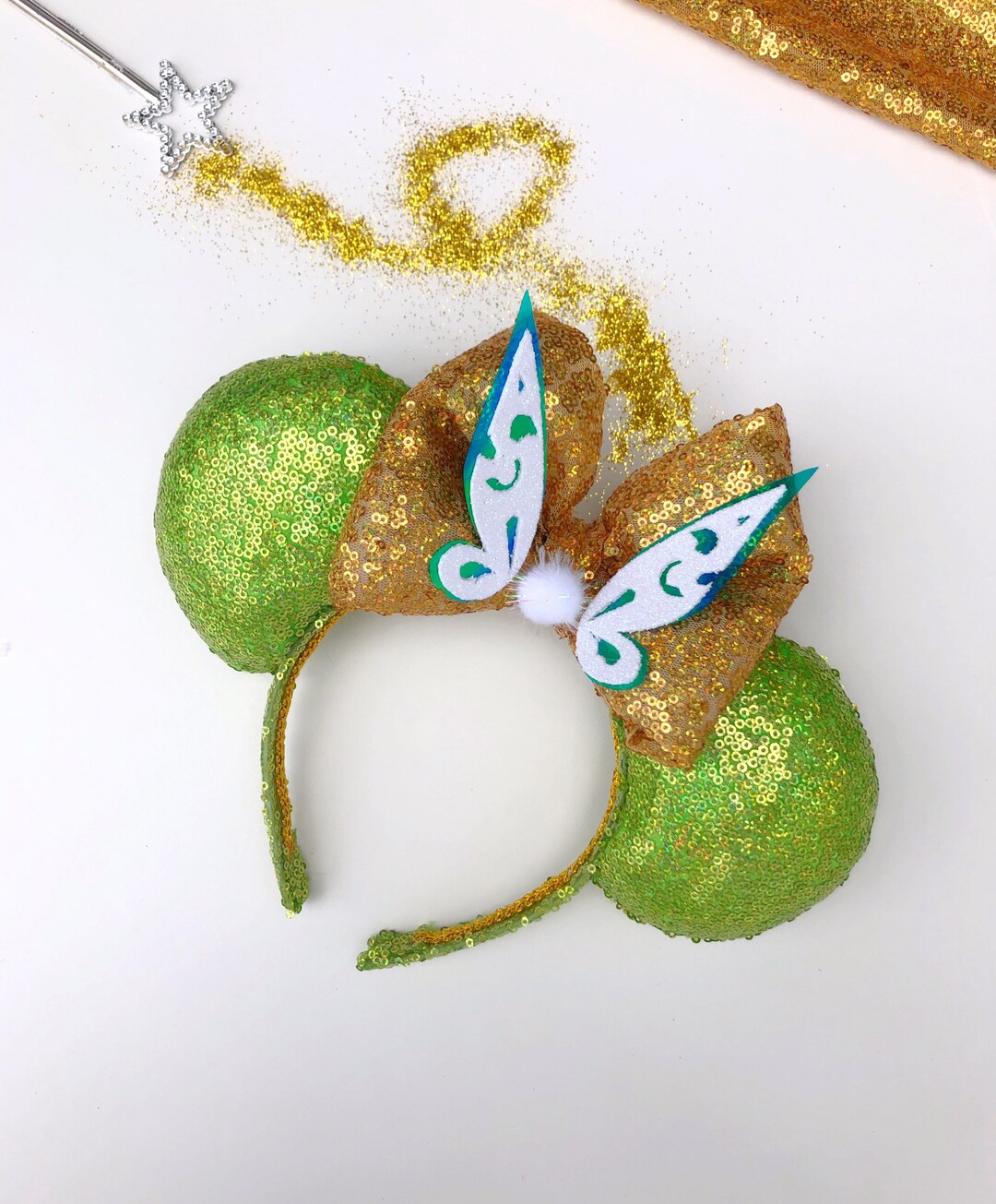 Oreilles de souris à paillettes inspirées de la Fée Clochette - Etsy France
