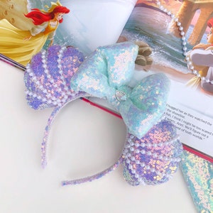 PRE ORDER Lilac Mermaid Ariel inspired mouse ears