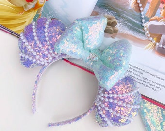 PRE ORDER LILAC Mermaid Ariel inspired mouse ears