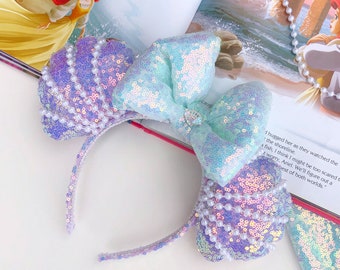 PRE ORDER Lilac Mermaid Ariel inspired mouse ears