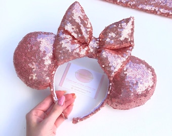 Rose Gold Sequin Mouse ears
