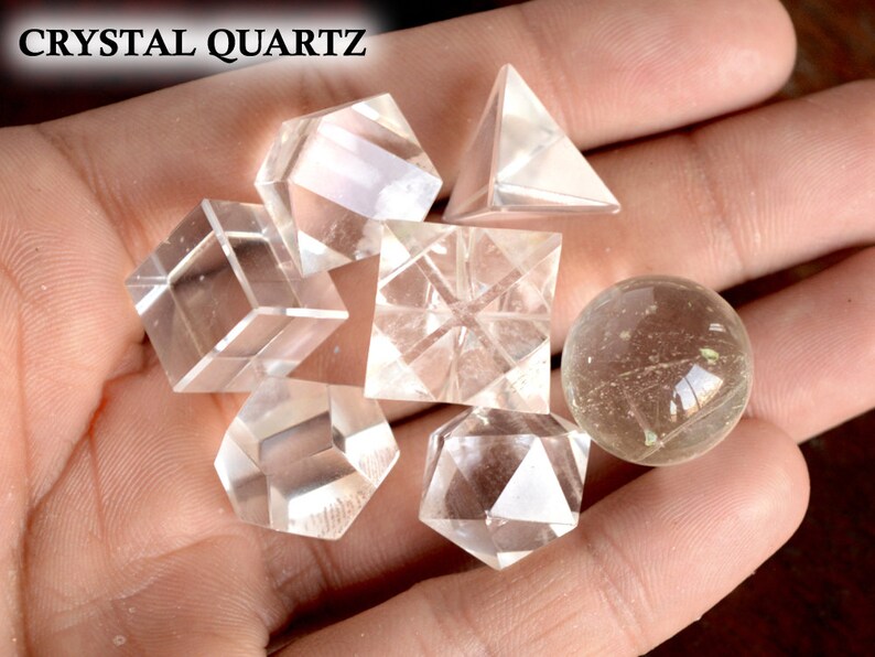 7 Pcs Geometry Set Natural Sacred Geometry Gemstone Rock Reiki Chakra Energy Healing Home Decoration Geometry Handmade Gemstone #CC03