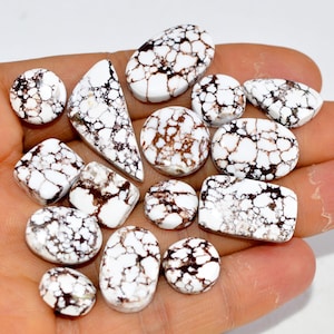 15Pcs 167Cts Natural Wild Horse Jasper Cabochon Gemstone Lot Mixed Shapes For Pendants Handmade Jewelry Supplies 30x11 10x10mm #15357