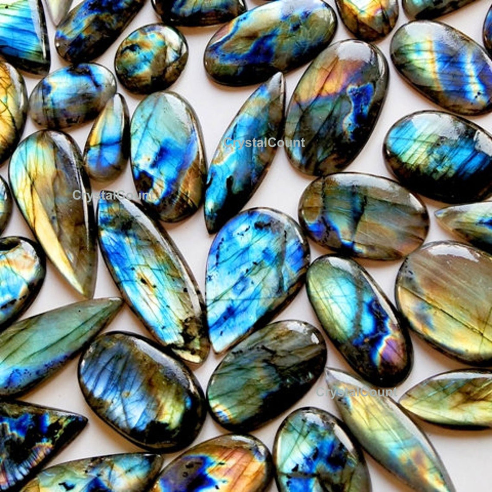 Natural Multi Fire Labradorite Mix Shape Cabochon Healing - Etsy