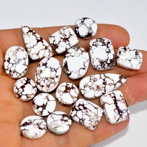 16Pcs 167Cts Natural Wild Horse Jasper Cabochon Gemstone Lot Mixed Shapes For Pendants Handmade Jewelry Supplies 25x10 10x10mm #15359
