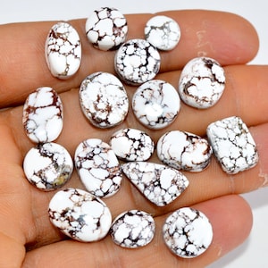 17Pcs 100Cts Natural Wild Horse Jasper Cabochon Gemstone Lot Mixed Shapes For Pendants Handmade Jewelry Supplies 14x10 7x7mm #15347