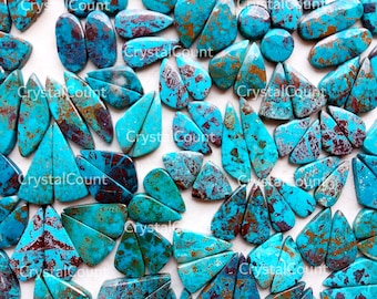 Natural Blue Chrysocolla Pairs Semi Precious Gemstone for Jewelry Making Healing Crystals Matched Stones for Silver Earrings