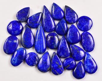23 Pcs 193 Cts Natural Lapis Lazuli Cabochons Wholesale  Gemstone Lot for jewellery making26x10 11x11mm #19693
