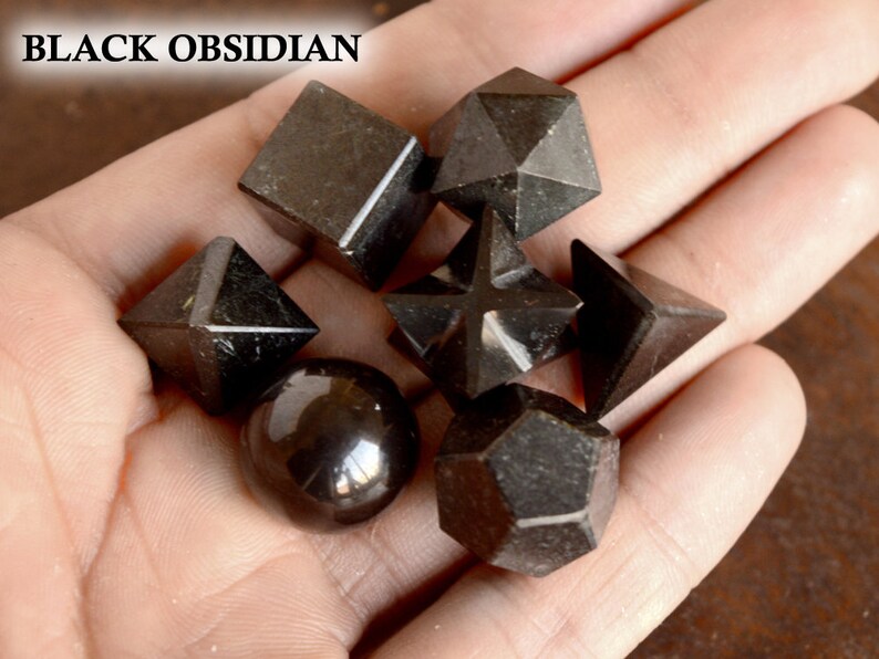 7 Pcs Geometry Set Natural Sacred Geometry Gemstone Rock Reiki Chakra Energy Healing Home Decoration Geometry Handmade Gemstone #CC03
