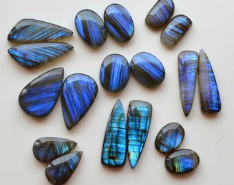 9 Pairs 180Cts  Natural Labradorite Pair Gemstone Lot for Wholesale Jewelery making 23x18 13x10mm #19763