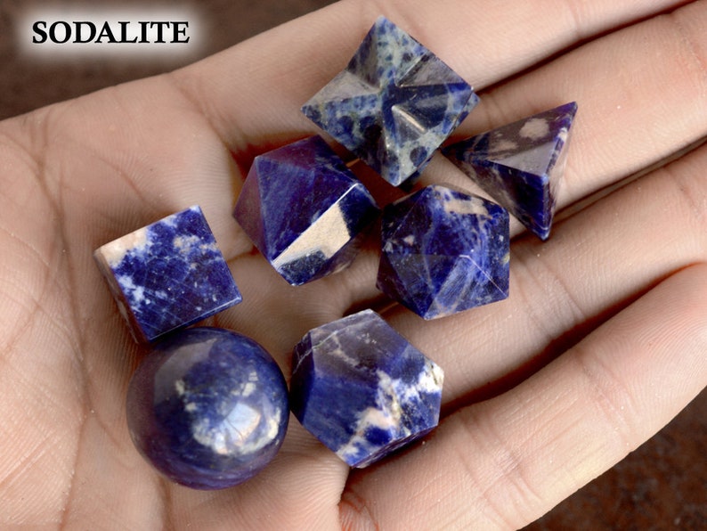 7 Pcs Geometry Set Natural Sacred Geometry Gemstone Rock Reiki Chakra Energy Healing Home Decoration Geometry Handmade Gemstone #CC03