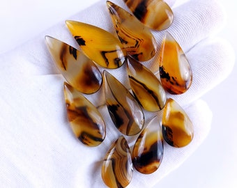 Natural Montana Agate Cabochon Gemstone Wholesale Loose Semi-Precious Gemstone  For Jewelry Making Gift For Her Agate Wire Wrap Pendants