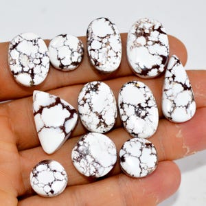 11Pcs 148Cts Natural Wild Horse Jasper Cabochon Gemstone Lot Mixed Shapes For Pendants Handmade Jewelry Supplies 20x12 10x10mm #15349
