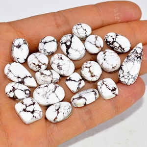 20Pcs 128Cts Natural Wild Horse Jasper Cabochon Gemstone Lot Mixed Shapes For Pendants Handmade Jewelry Supplies 25x9 6x6mm #15353