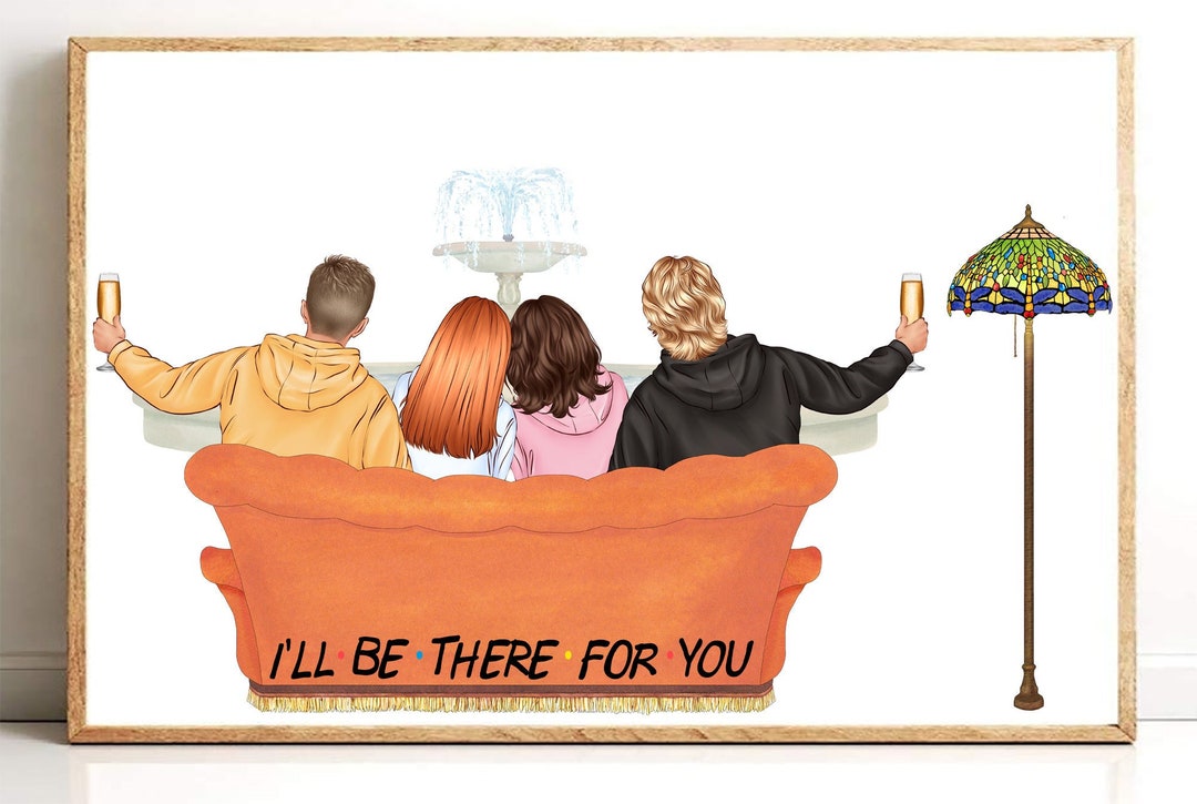 FRIENDS TV Show PIVOT Sofa Portrait of Friends Customized or Etsy