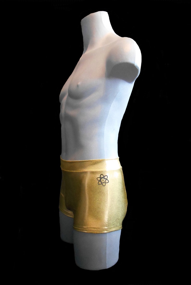 Pole Fitness Men/'s Shorts in Hologram and Mystique Lycra for Pole Dance Rave EDC Clubbing