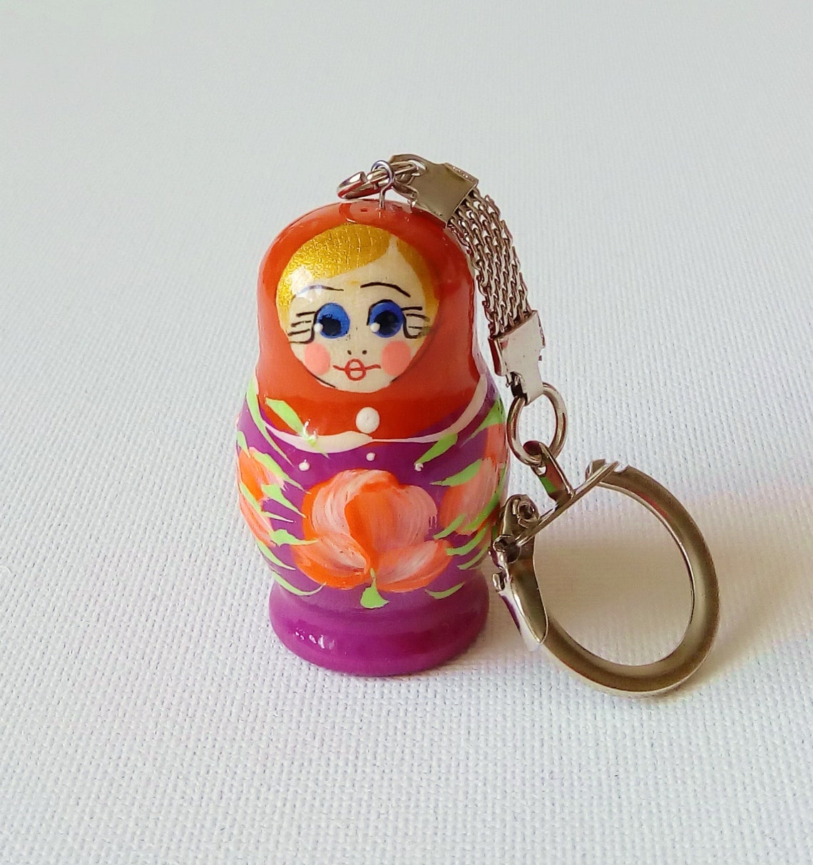 Matryoshka Keychains wooden souvenir nesting doll keychain Etsy