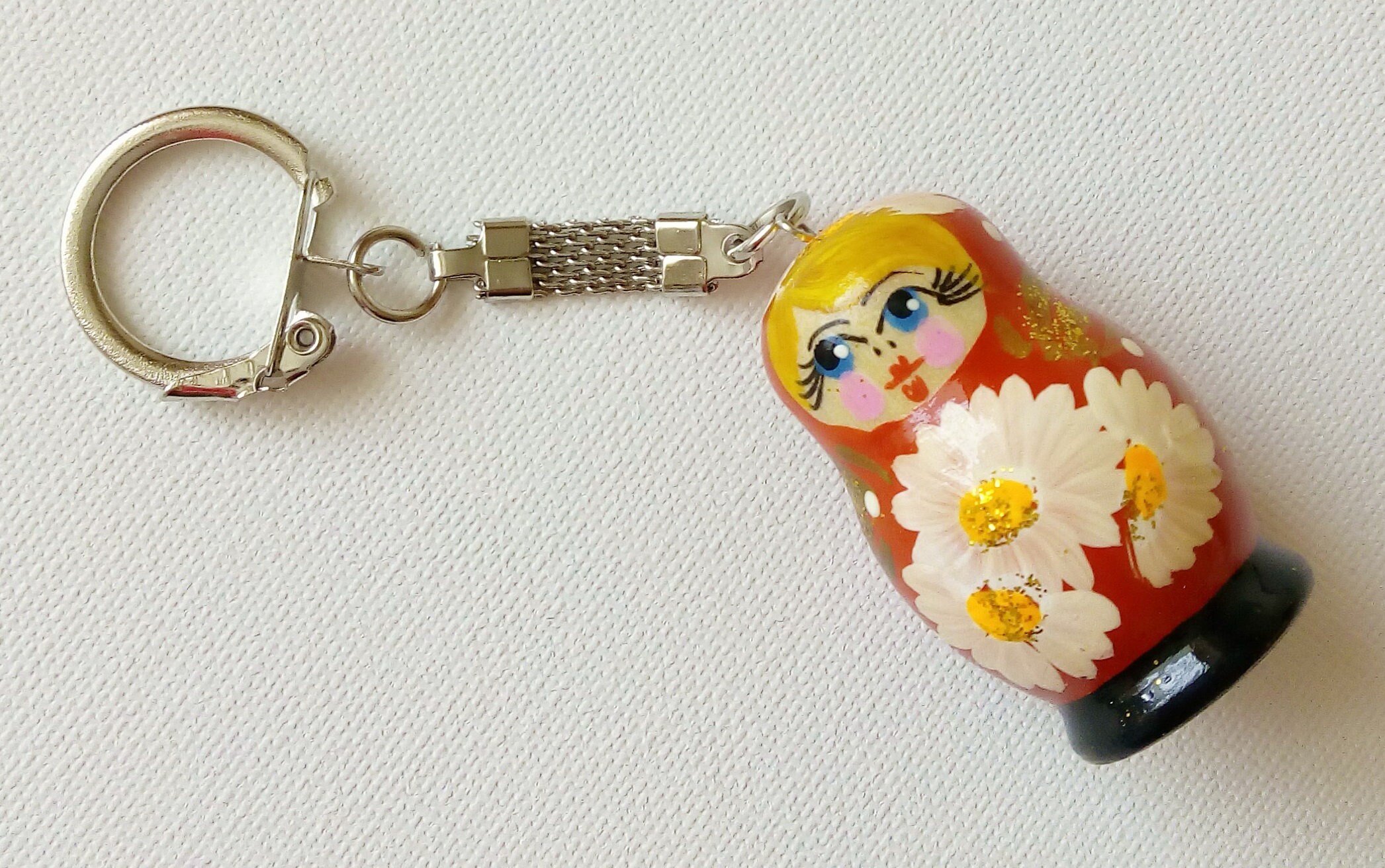 Matryoshka Keychains wooden souvenir nesting doll keychain Etsy