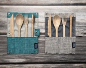 Reusable Bamboo Cutlery Set Eco Friendly Travel Utensils Knife Fork Spoon Bamboo Straw Storage Bag Zero Waste Portable Flatware Kit