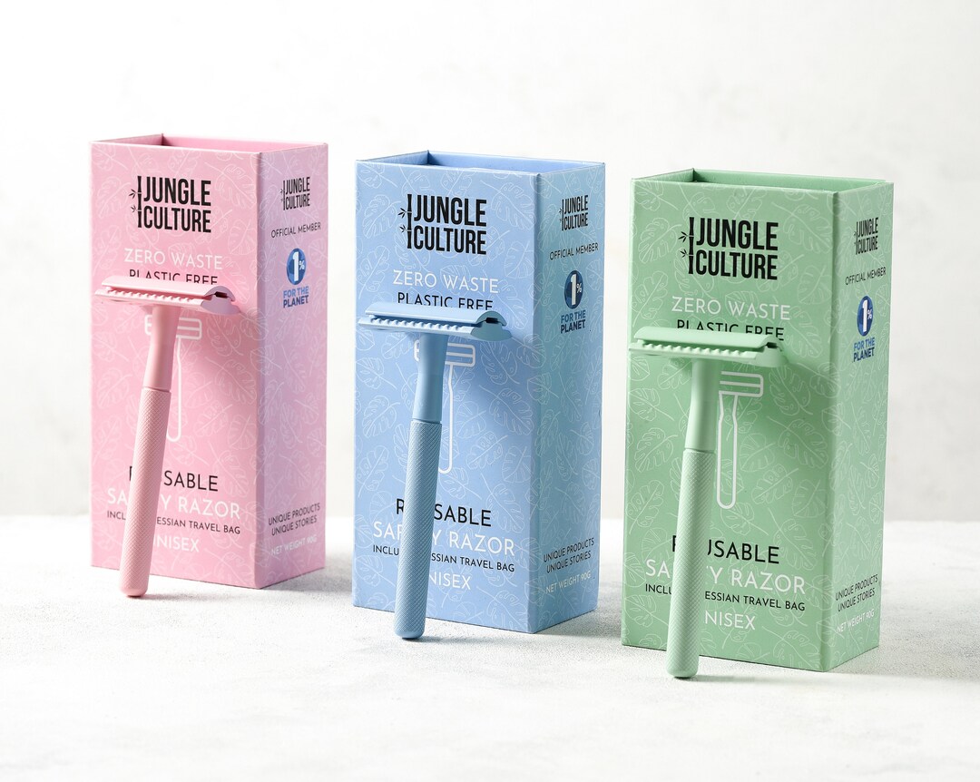 White Lable Razor Reusable Safety Razor (unisex) • Eco-friendly Plastic-free Shaving Set ...