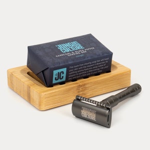 Natural Shaving Soap Bars Vegan Friendly Mint & Aloe Vera Charcoal and Black Pepper Zero Waste Artisan Shave Bar