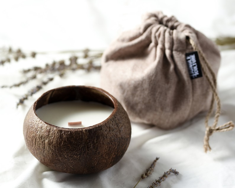 Eco Candle in a Coconut Shell Natural Soy Wax Eco Friendly Etsy UK