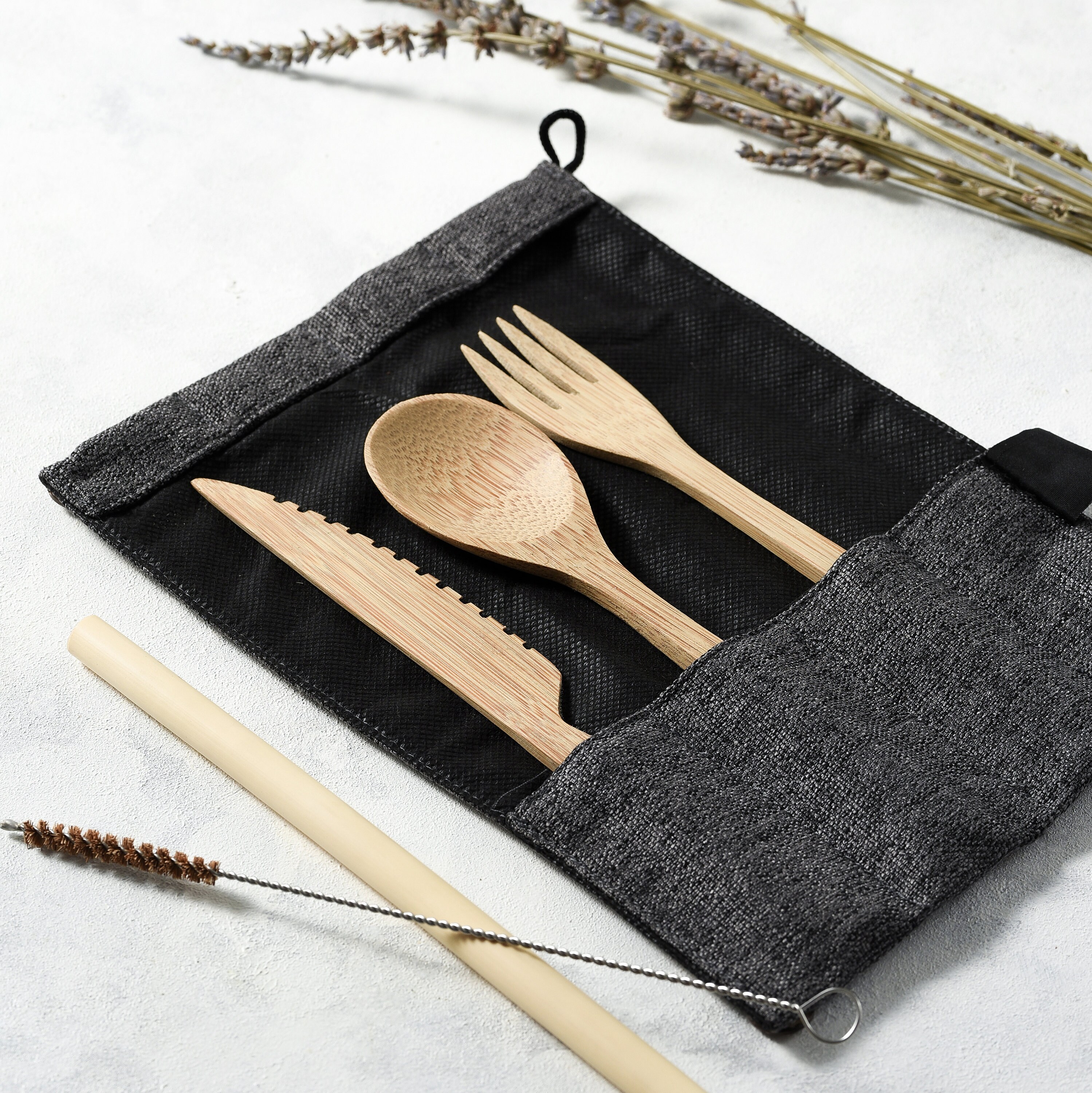 Bamboo Cutlery Set | Fork/Knife/Spoon/Napkin | World Centric