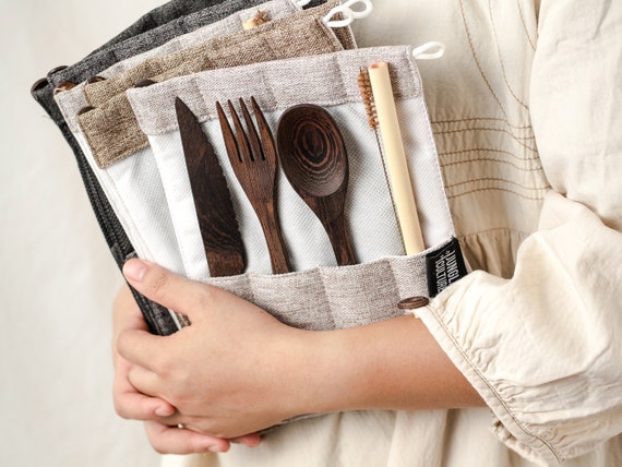 Bamboo Travel Cutlery Set