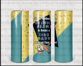 Skinny Jeans and Side Part Digital Millennial Tumbler Wrap JPG Digital Download 20oz Sublimation Waterslide
