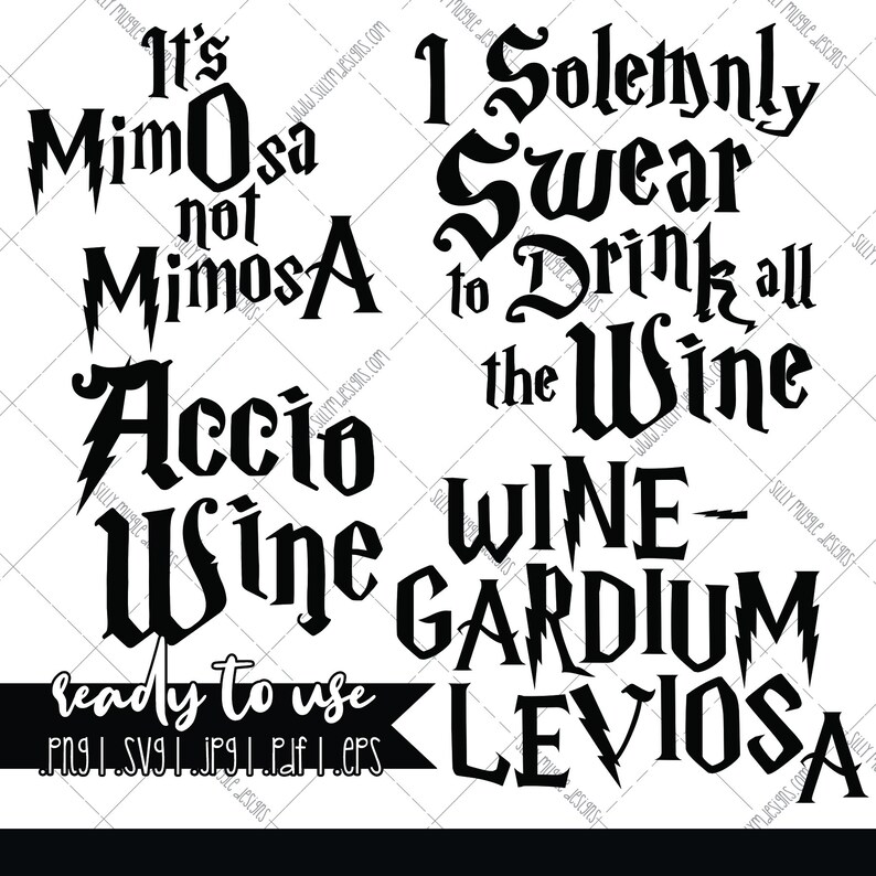 Download Harry Potter Wine SVG Bundle Silhouette Cricut Instant | Etsy