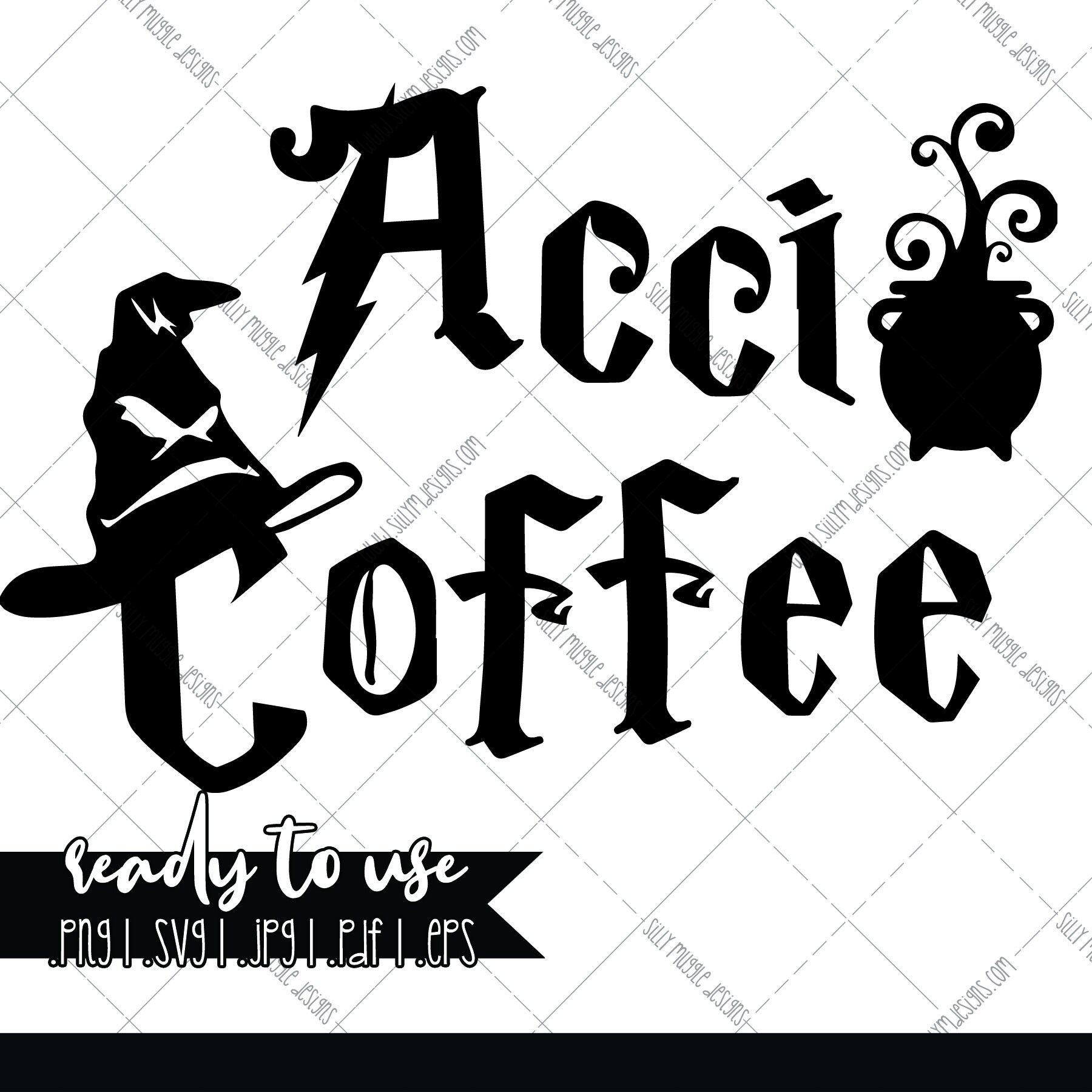 Download Accio Coffee Svg Silhouette Cricut Instant Download Etsy