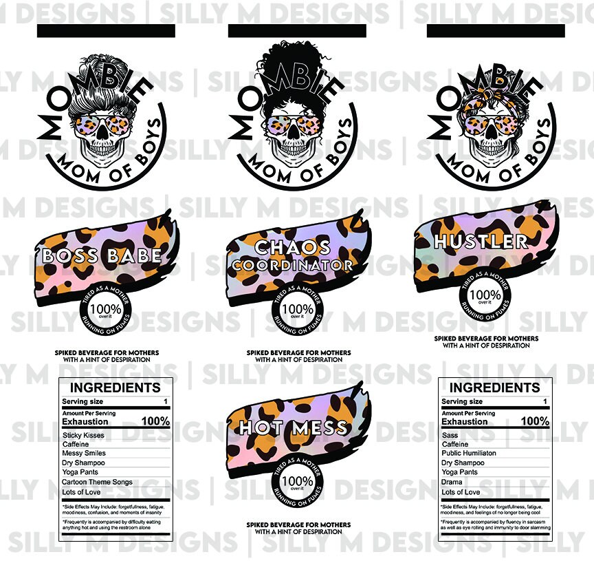 Download Mombie Hard Seltzer Label | Mom of Boys | Leopard Tumbler ...