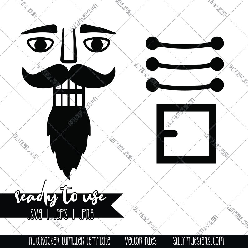 Nutcracker Template SVG for Tumbler Makers .svg .png .eps Etsy