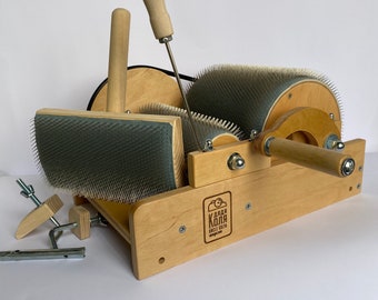 Mini carda a tamburo TPI 96\108 macchina per lana / Carda / lavorazione della lana / Zio Kolya piccolo 96 o 108 TPI Fibra fine