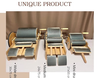 Medium Drum Carder: Wool Fiber Prep & Blending Tool by Uncle Kolya