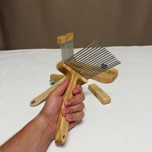 combing fiber with pet combs spinning daily Untangler 7" Pet Comb with Rotating Pin Comfort-Reduces Pulling &  Irritation