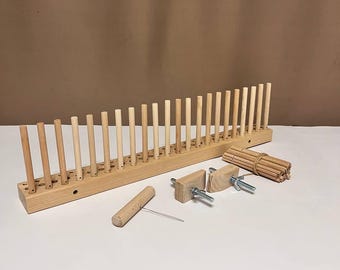 Peg Loom for Weaving | Wooden Base with Pegs for Rugs, Blankets, Scarves, and Yarn Crafts