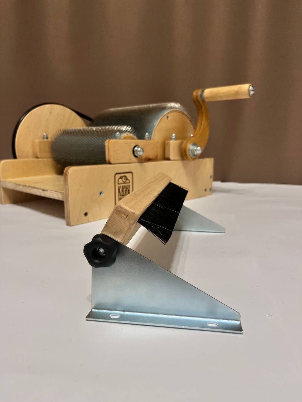 Manual Fiber Carding Machine Manual Wool Drum Carding Machine - Hand Crank Fiber Combing Tool For Spinning & Felting Crafts Manual Drum Carding Machine For Fiber Spinning