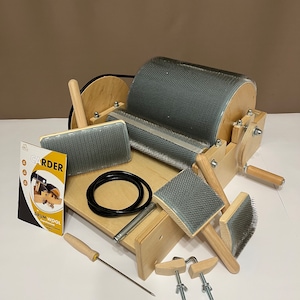 Wide drum carder Uncle Kolya 72 TPI for processing wool carding and felting