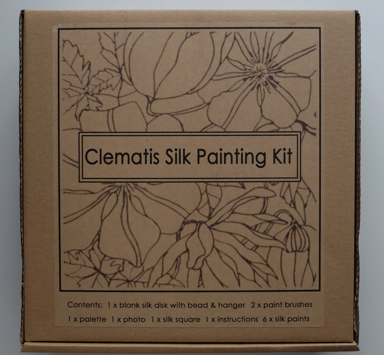 Silk Painting Kit/adult Craft Kit/suncatcher Kit clematis Etsy