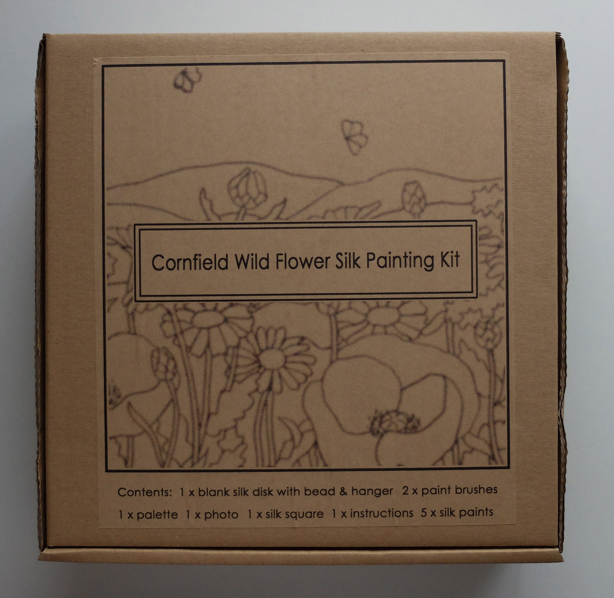 Silk Painting Kit/adult Craft Kit/suncatcher Kit cornfield Wild Flower