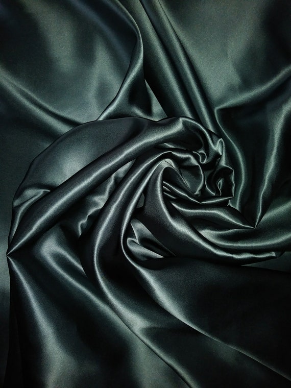 Pure Silk Satin Green Grey Colour 110g metre or 18 Momme 138cm 54 Wide Etsy Canada