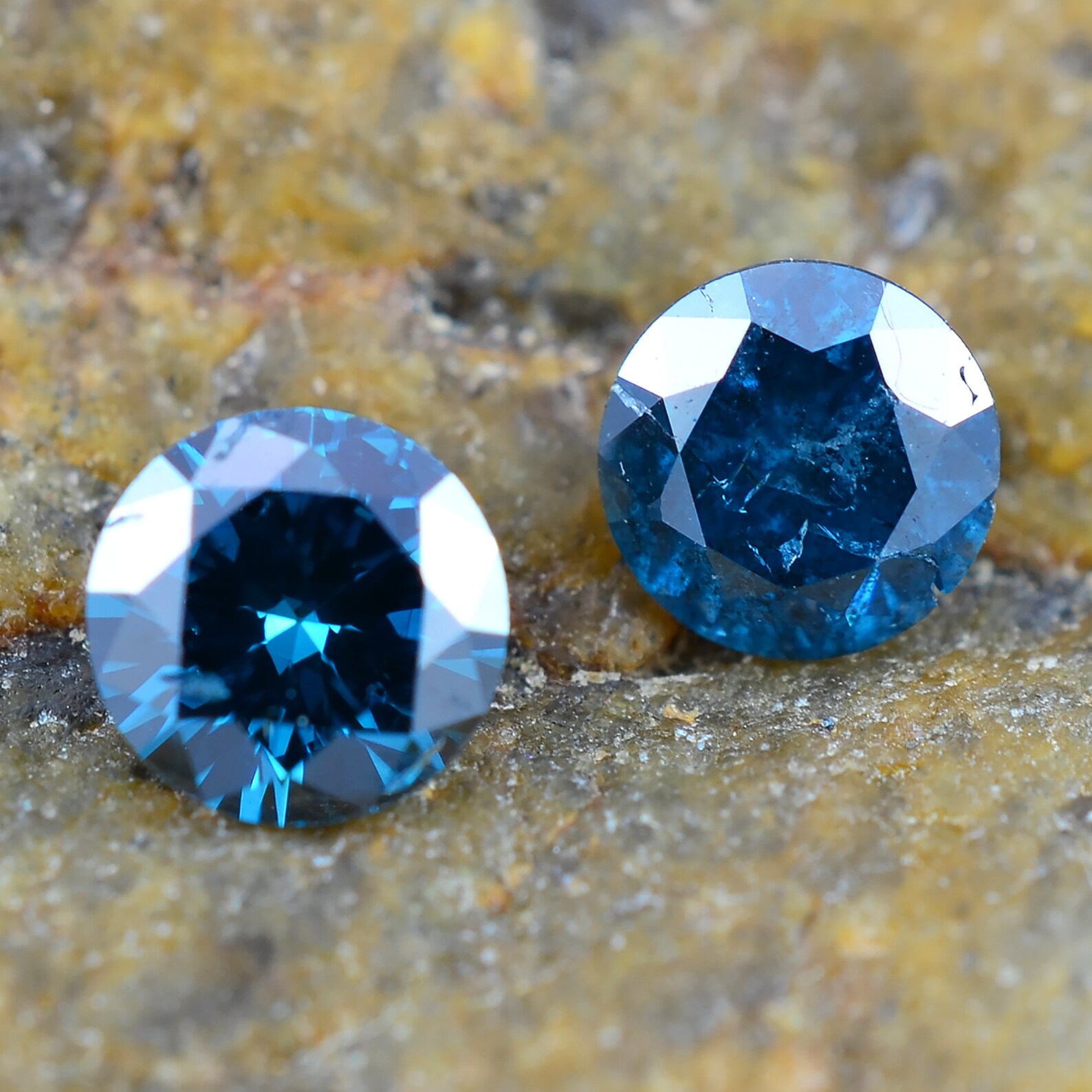 Sale 10 Pieces 3.00 MM Natural Loose Blue Diamonds Loose Etsy