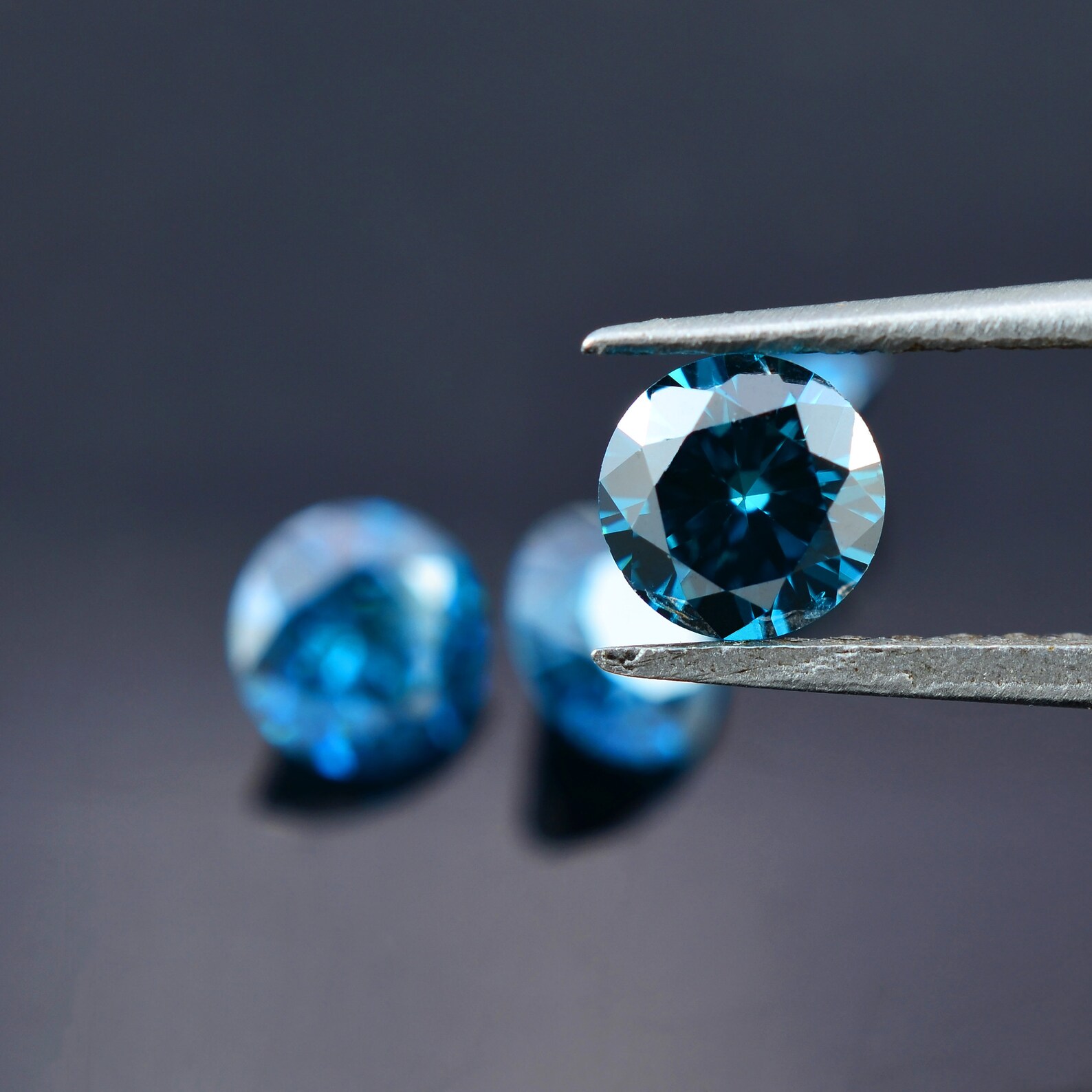 Sale 10 Pieces 3.00 MM Natural Loose Blue Diamonds Loose Etsy