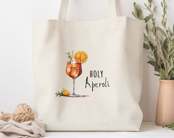 Aperol Spritz JGA bag • Love at first Spritz Holy Aperoli • Organic jute bag Girls gift idea Summer feeling in every season