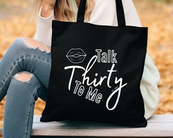 1994 birthday gift for the 30th birthday • Sustainable gift packaging • Birthday 1994 • Talk thirty to me 1994 gift jute bag