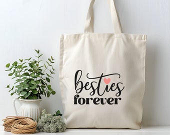 Friendship gift best friend • Besties fabric bag • Gifts for girlfriends • besties squad • best friends